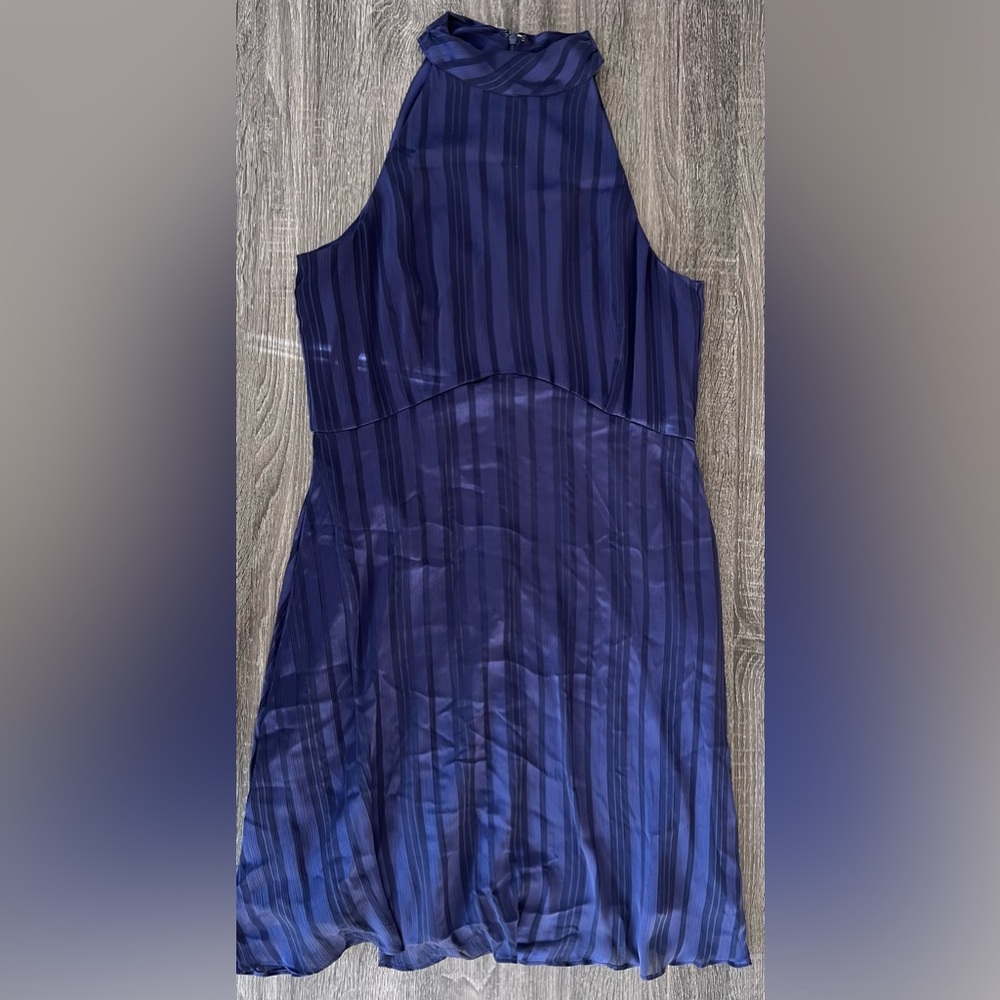 Banana Republic Midnight Blue Halter-top Cocktail Dress | Size 14